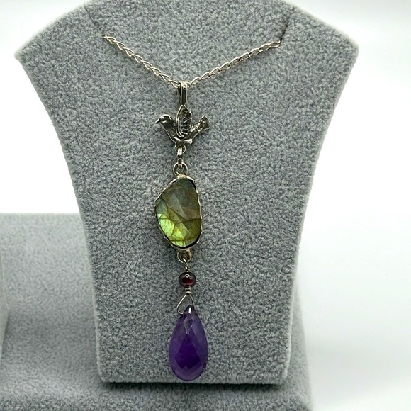 CITLALI 925 real natural amethyst stone bradalorite stones​​​